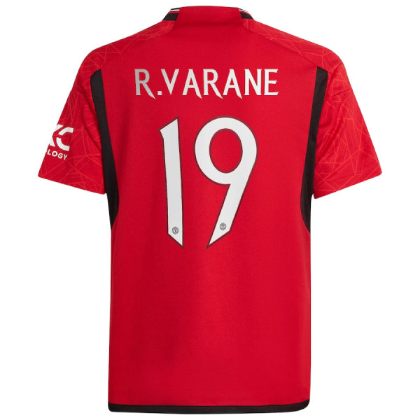 Manchester United Boys Shirt Hjemmedrakt 2023/24 OFFISIELL fotballgave Red Raphael Varane 9-10 Years