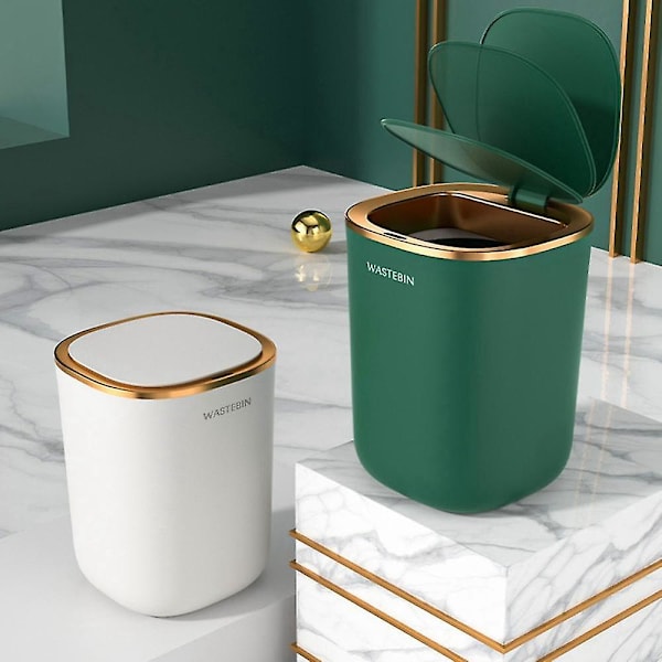 12l Skraldespand Køkken Badeværelse Toilet Affaldsspand Automatisk Induktion Vandafvisende Affaldsspand Med L
