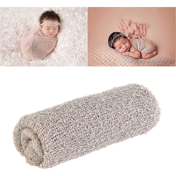 Vastasyntyneen baby valokuvaus Photo Prop Stretch Wrap Baby Long Ripple Wrap beige