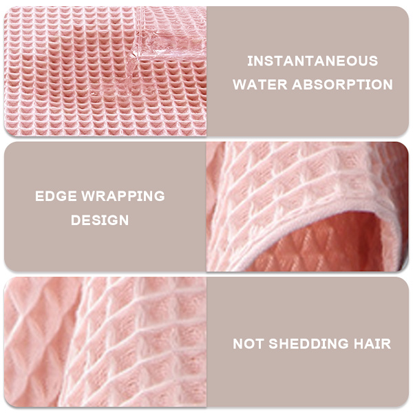 Handduk Frottéhandduk bastuhantdukar 2-set polyesterfiber duschhandduk strandhandduk 34*74 cm Pink