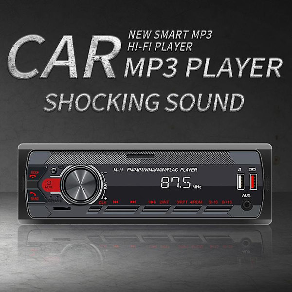 Bluetooth-kompatibel Stereo Bilradio Cd-afspiller Aux In-dash Bil Mp3 Audiosystem Universal Bil Audio