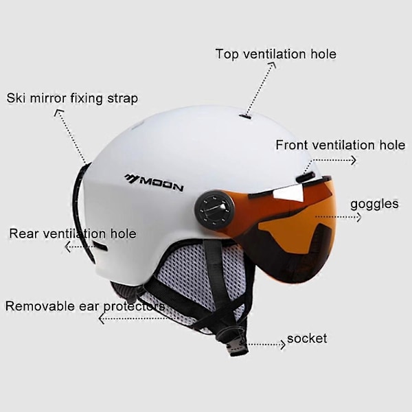 Vinter Vindtæt Cykelhjelme Justerbar Motorcykel Elektrisk Cykel Sikkerhedshjelm Mænd Kvinder Udendørs Ski Snowboard Skateboard Hjelme