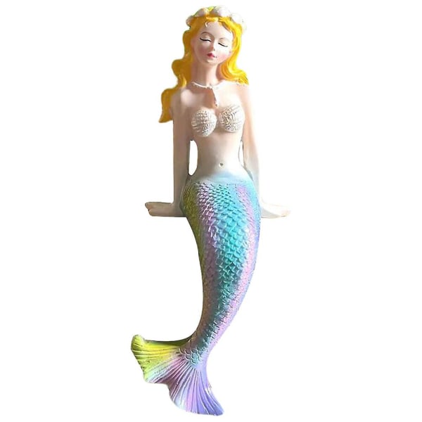 Havfrue Statue Resin Havfrue Skulptur Hjem Havfrue Dekorati