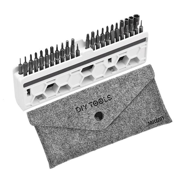 Jakemy 46pcs Multifunktionelt Højpræcisionsskruetrækkersæt & Stikdåsesæt Premium H4*28mm Cr-v Legering Stål Slids Torx Stjerne Sekskant