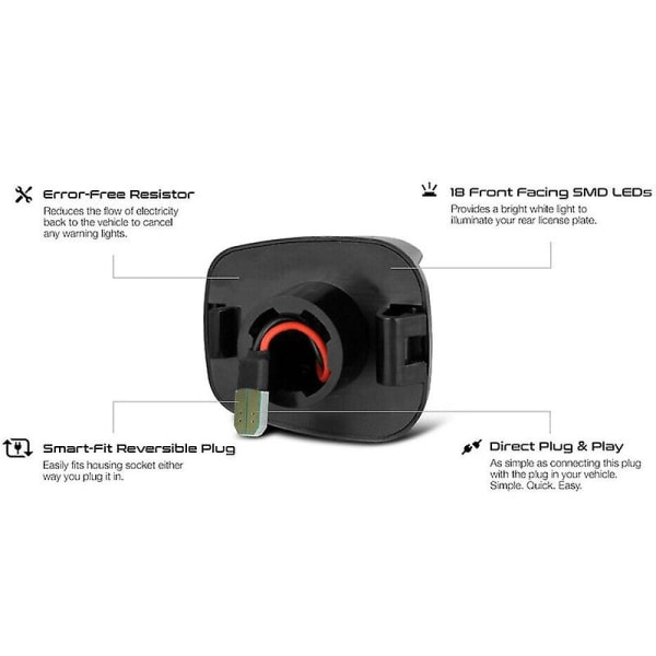 Bilstøtlys LED-skiltlys baklys vanntett baklys for Navara D40 2007-2016