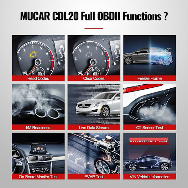 Obd2 Scanner Check Engine Auto Diagnostic Tool Eobd Bil Fejl Kode Læser Smog Test Emission Analyzer Til O2 Sensor
