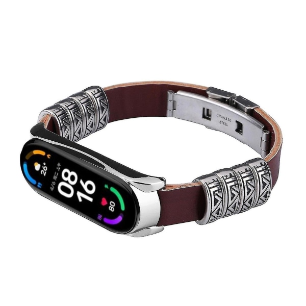 For Mi Band 6 Fire ringer preget dobbel-trykk sommerfugl spenne armbånd