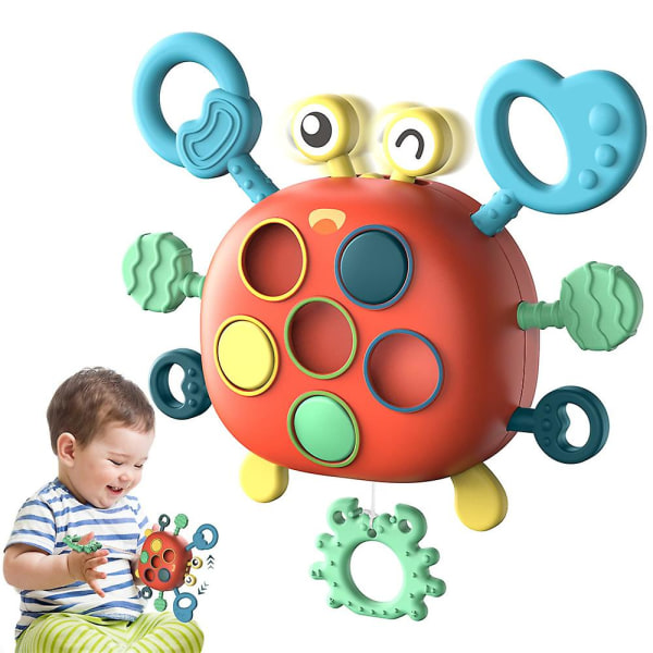 Baby Krabba Dra Snören Aktivitet Motoriska färdigheter För Reseleksaker Toddler Sensoriska Leksaker Gåvor