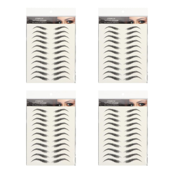 4 Sheets Eyebrows Sticker False Eyebrows Tattoos Temporary Eyebrows Tattoos