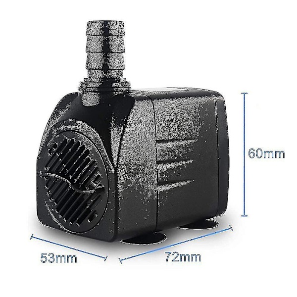 Neddykbar pumpe, Ultralyd stille vannpumpe med fontene pumpe med 5 fot