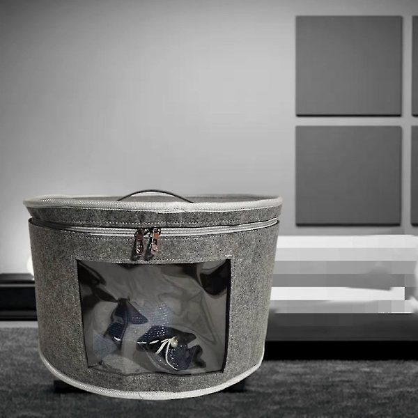 Hat Box -järjestäjä Pyöreä Matkakäyttöön Sopiva Hattu Laatikko Taitettava Hattu Säilytyspussi Pölynkestävällä Kannella Hattujen Säilytykseen