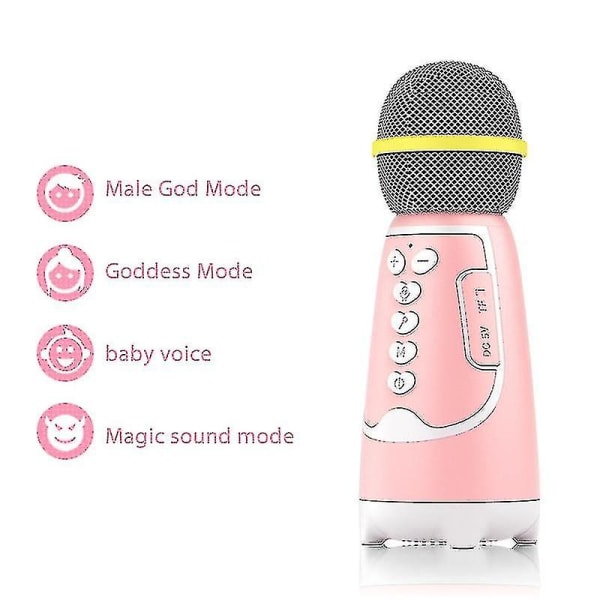 Barnemikrofon kompatibel med sangkaraokefestgaver (blå)