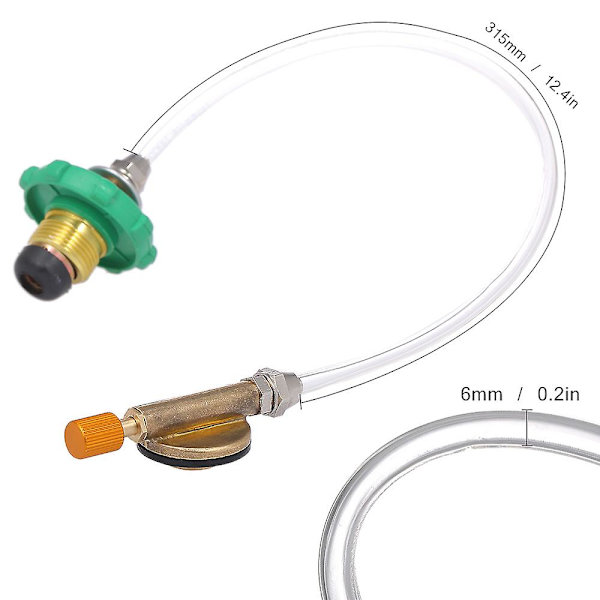 Campingspis Propangas Påfyllningsadapter Platt Cylinder Tank Koppling Flaska Adapter