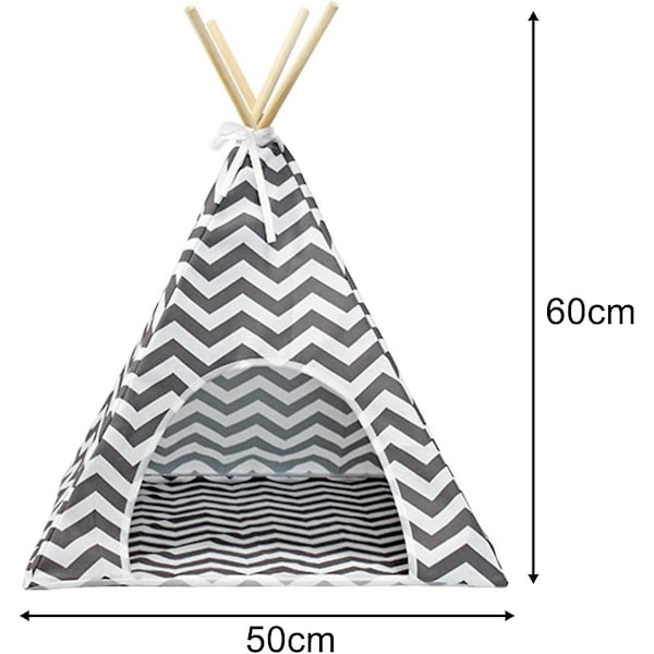 Husdjurs Tipi Hundhus Katt Tält Säng Vintertält Kennel Varm Andningsbar Hytt Kudde Bo Näste Skydd Sovplats För Kattunge Valp Inomhustillbehör