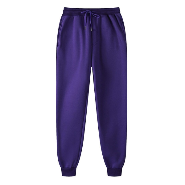 Herrebukser Bukser Joggebukser Hip-hop Bukser Legging Polstret Bukser Casual Bukser Purple S