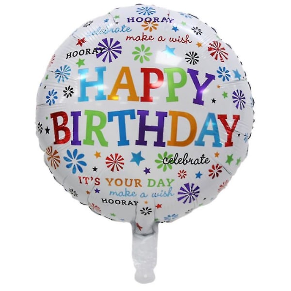 18 tommers gratulerer med dagen i aluminiumsfolieballong med rund form bursdagsfest