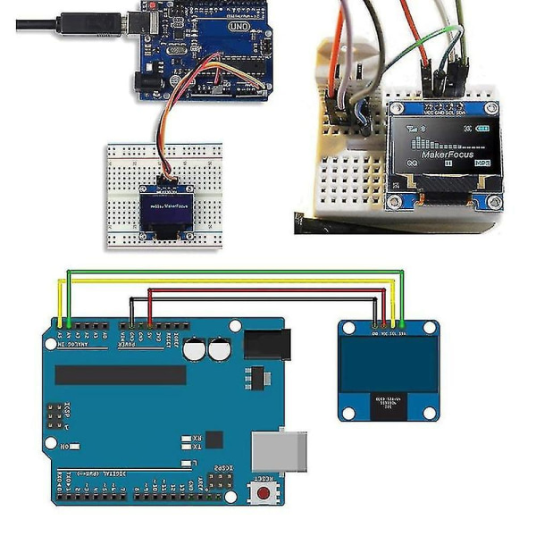 I2c Oled -näyttö 0,96 tuumaa Iic sarja Lcd Led -moduuli 128 64 40 kpl johdolla