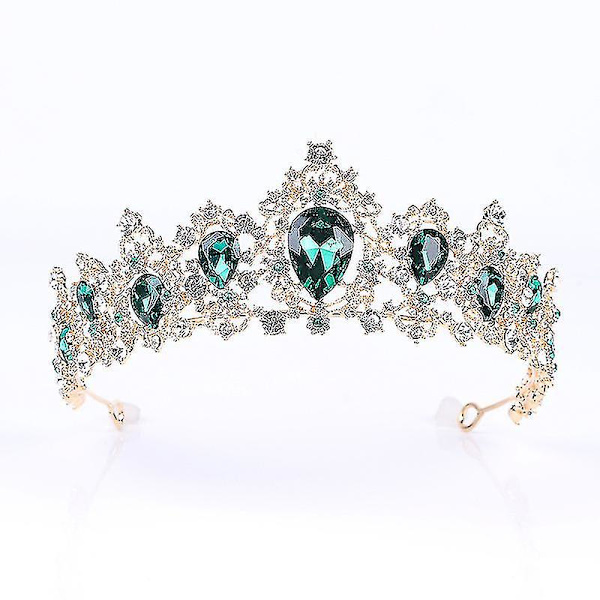 Brudesmykke Tiara Krone Bryllup Legering Krone Rhinestone Krystall Hårtilbehør Red