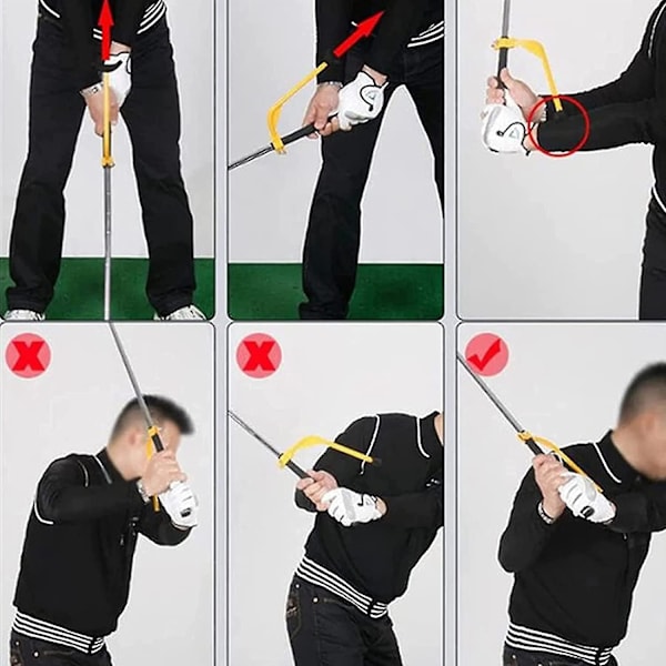 4 stk. Golftræningshåndledsstøtte, golf swing alignment træner
