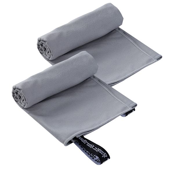 Håndklæde Mikrofiber Håndklæde - Rejse og Sport. Hurtigtørrende - Superabsorberende. 2 stk. 40*80cm Grey