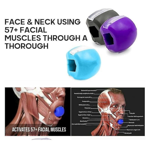 Face Fitness Ball Facial Toner Exerciser Anti-rynk käke Träning