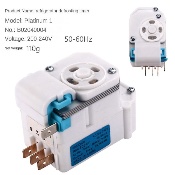 Defrost Timer Universal Sankyo Ac 200-240v Tmde802zc1 3018100310 Kylare För Alla Kylskåp P