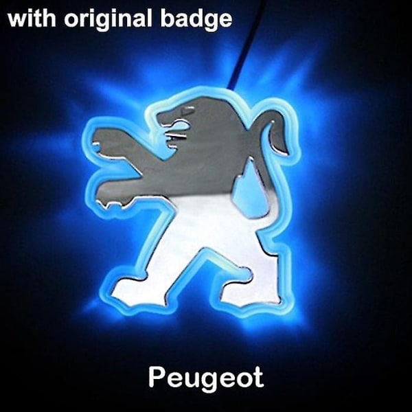 1 stk. 2D LED-bilbaglygtelogoemblem baggrundsbelysning til Pe