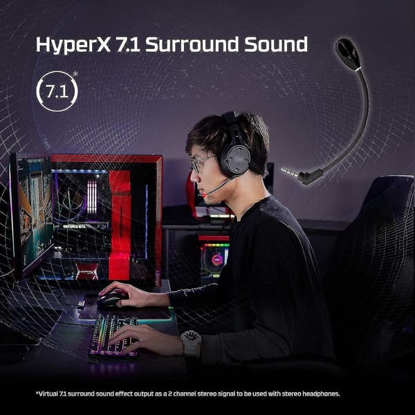 3,5 mm erstatningsmikrofon kompatibel med Hyperx Cloud Flight/ Flight S