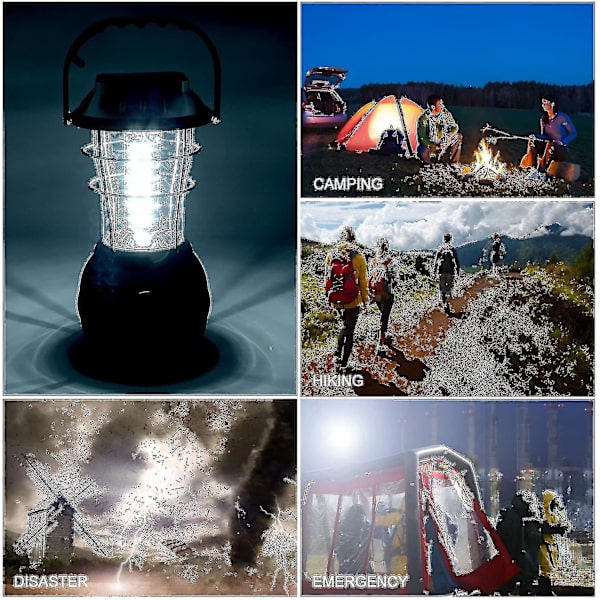 Camping Lanterner Led Solcellelampe Håndsving Dynamo Vandtæt Bærbar -