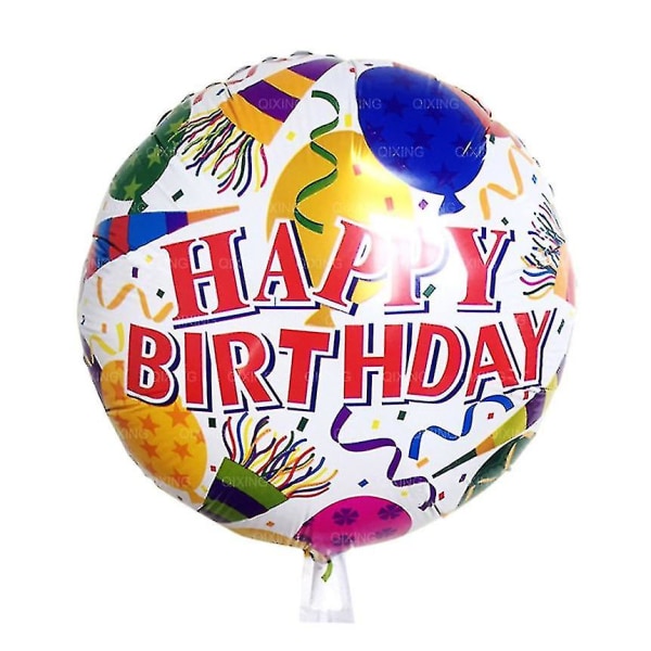 18 tuuman Happy Birthday Alumiinifolio Ilmapallo Lasten Syntymäpäiväjuhla koristelu Suunnittelu