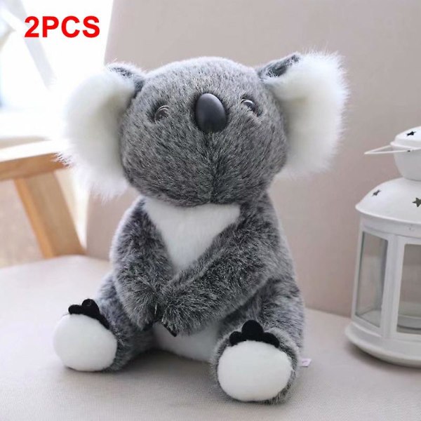 Pehmonukke Söpö Pehmeä Simulaatio Koala Karhu Pehmolelu täytetty koala lapsille Lasten Lahja Gray2pcs M