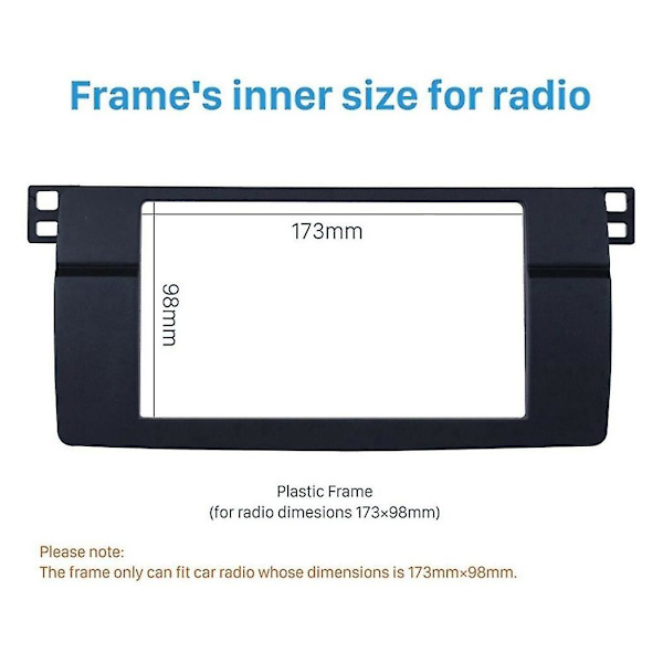 2x För 3-serie E46 1998-2005 2din Audio Panel Modifikation Panel Dvd Navigation Panel Ram