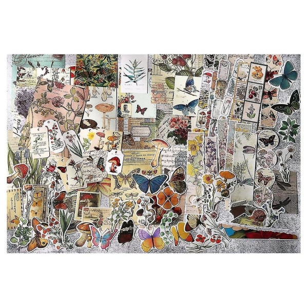 100 stk. Vintage Scrapbogsforsyninger Pakke til Junk Journal Art Trash Ephemera Planner Sticker