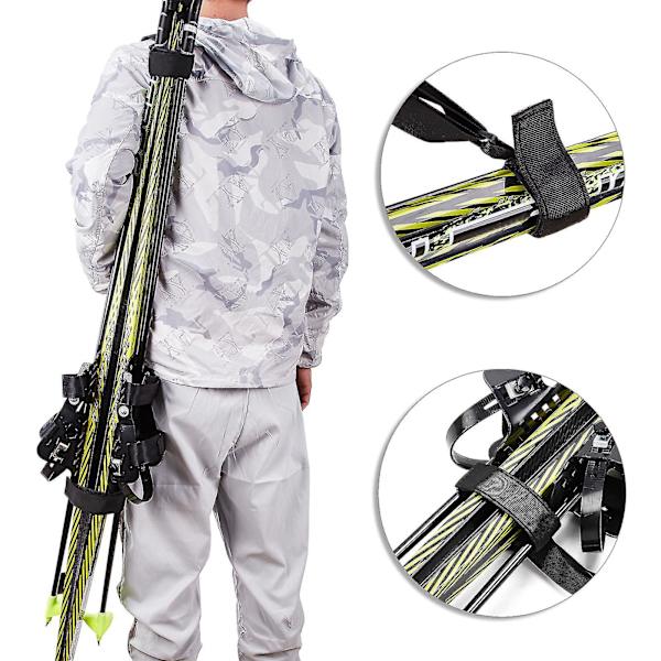 Skistav- og polstropper - Justerbare skistavstropper - Skistavholder - Skistavstropper i nylon - Skitillbehør for menn, kvinner og barn
