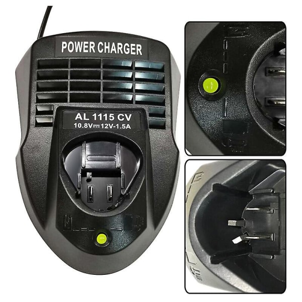 Al1115cv 10.8v 12v 1.5a Litium-jon Batteriladdare Strömförsörjning För Bosch Li-jon Borr/skruvdragare Bc430 Bc330, 2 607 336 996 Bat411 Bat412a Lo-ron