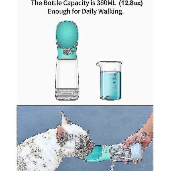 Slitstark hundvattenflaska med bajspåse Dispenser Bärbar Säker resor Dricksflaska för husdjur