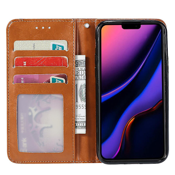3D romb läder magnetiskt plånboksfodral kompatibelt med Samsung Galaxy S23 Ultra/S23 Plus/S23 med kortplats Deep red S23
