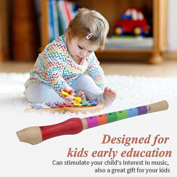 Flöjt för barn Trä, lätta blockflöjter för barn Pedagogiska trä blockflöjtinstrument för barn