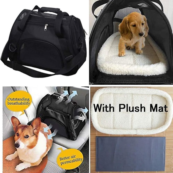 Resväska för husdjur Små hundar, medelstora katter kaniner, kommer axelrem, säkerhet