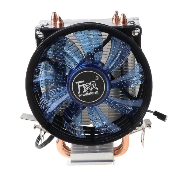 2 Heatpipe Aluminium Pc Cpu Køler Køleventilator Til Intel 775/1155/1151 Amd 754/am2