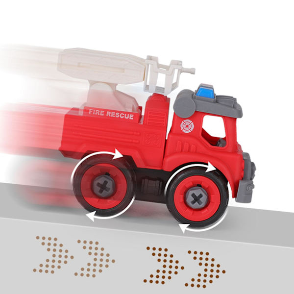 4 kpl palomiehen paloauto malli sarja irrotettava simulaatio innovatiivinen diy palokunta lelu sarja lapsille