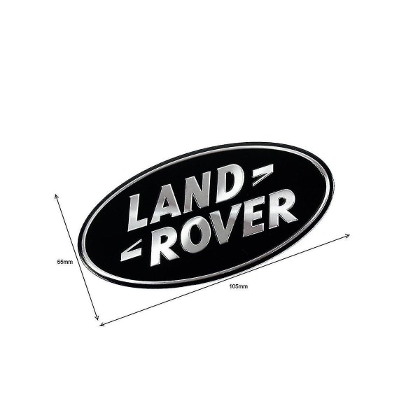 Oval rund svart Land Rover bakstövelemblem för Evoque Discovery Freelander 105 mm X 53 mm