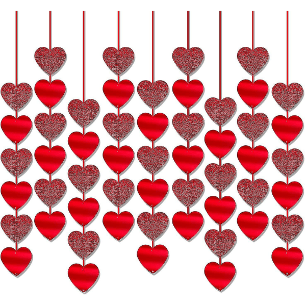Hearts Garland Valentines Day Decor Engagement Bryllup