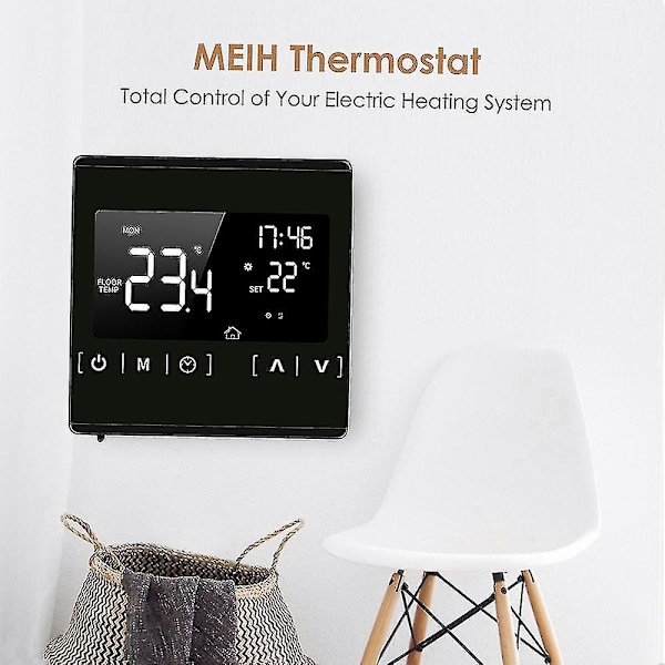 Smart LCD-pekskärms termostat för hem programmerbar elektrisk golvvärme system termoregulator Ac 85-250v temperaturregulator