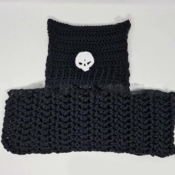 Håndlavet Katteøre Hat Y2K Sød Pige Beanie Hat Pilling-Resistent Efterårs Bobble Hat Kvinde Pullover Hat Sød Hæklet Hat Black cat ear hat sc