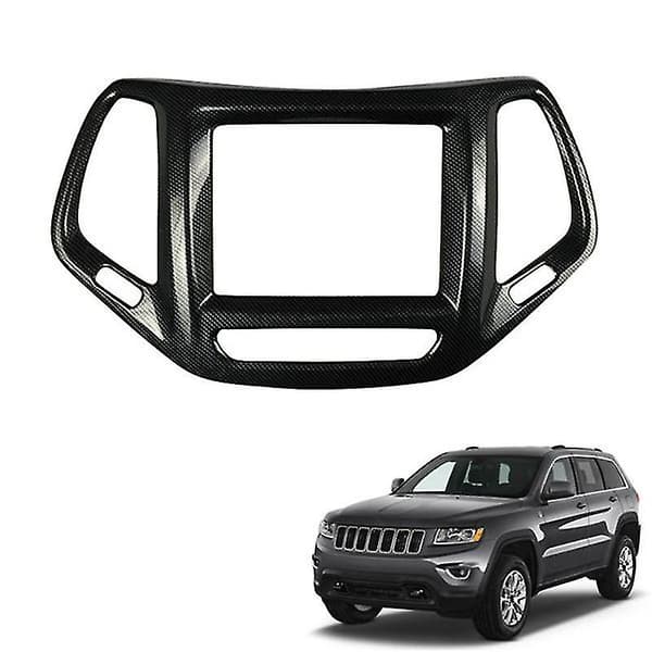 Bils instrumentbräda konsol GPS navigationskåpa panel trim för 2014-2016 kolfiber