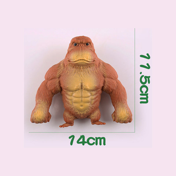 Gorilla Elastisk Svamp Blød Abe Gorilla Dekompression Legetøj Udluftningsdukke 250g brown baby orangutan