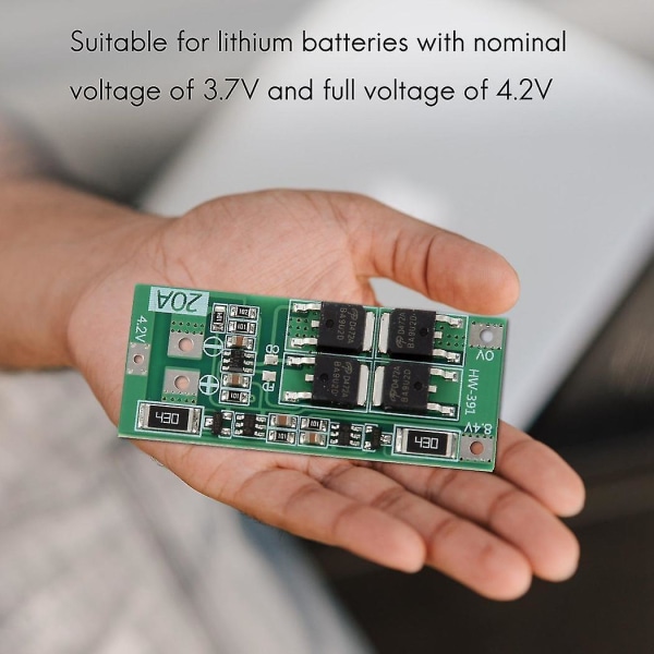 2s 20a 8.4v Li-ion Lithium Battery 18650 Laturi PCB Bms Protection Board