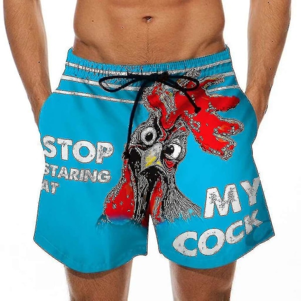 Roliga Cock Banana Print Baddräkter Badbyxor Trunkar Strand Simning Board Shorts Snabbtorkande Byxor Herrar Surffing Shorts Homme 5xl