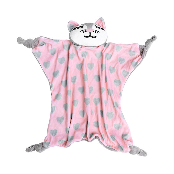 Djur Bebis Haklapp Sova Lugna Leksak Nyfödda Barn Djur Plysch Leksaker Handdukar Matningstillbehör (katt)